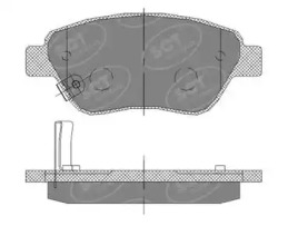 SCT GERMANY sp406pr -  Комплект тормозных колодок, дисковый тормоз